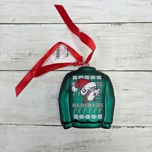 Buc-ee's 2024 Ugly Sweater Christmas Ornament‎ Green Beaver Holiday Tin Bucees
